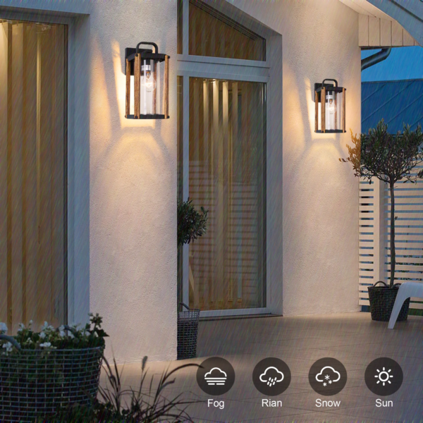 Outdoor Wood Grain Porch Lights - Image 5