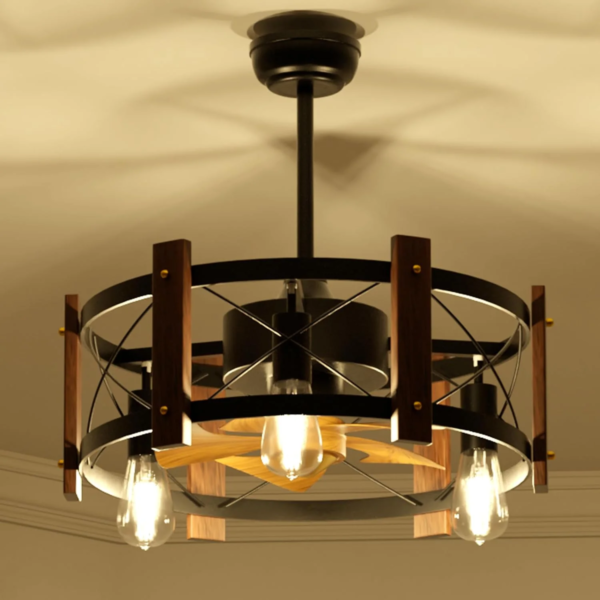 Modern Farmhouse Ceiling Fan with LED Lights